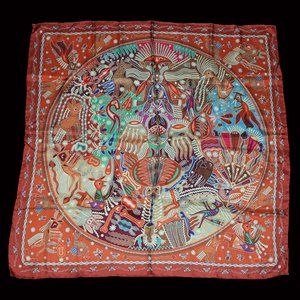 Pineda Covalin Large Silk Australian Themed Scarf